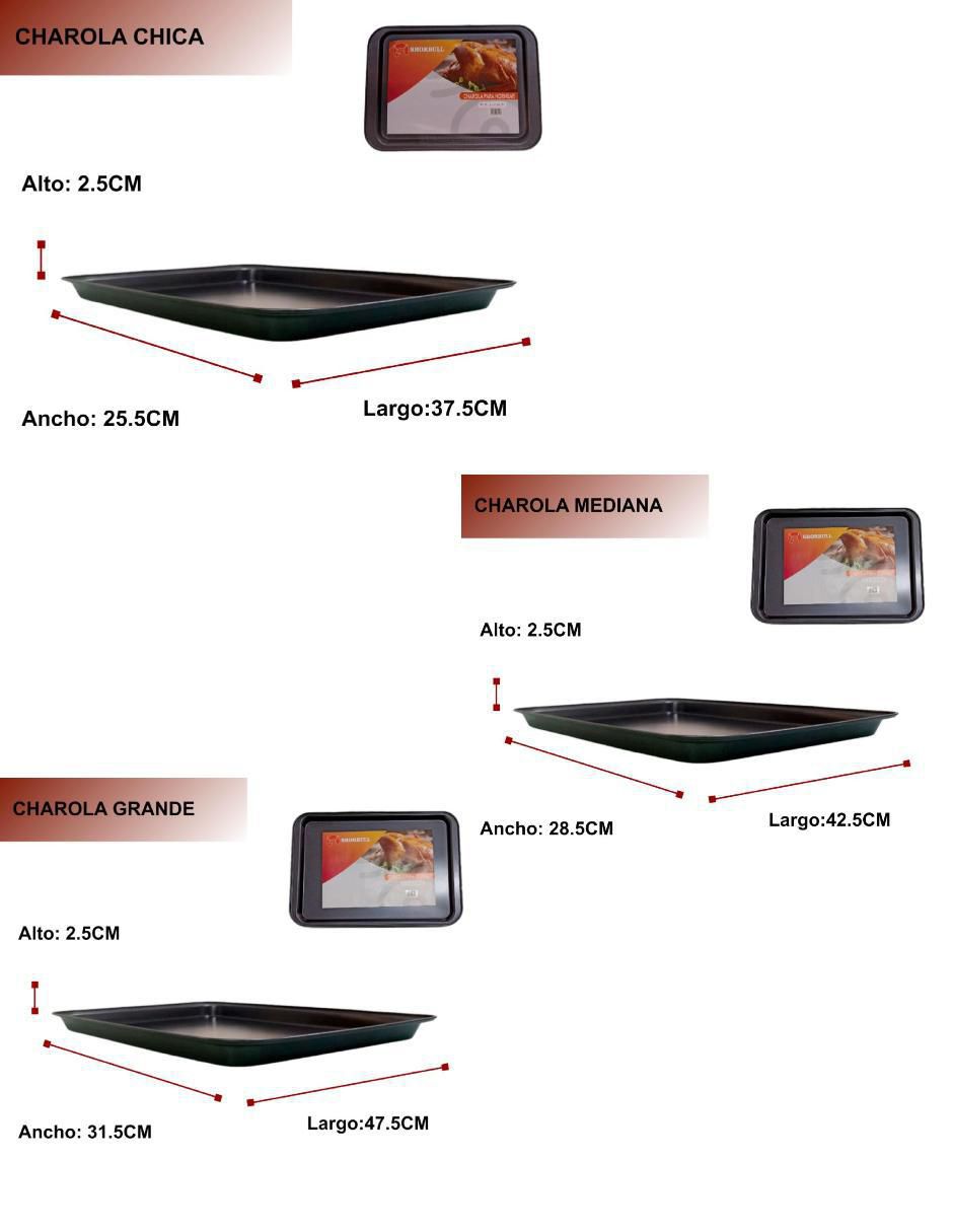 Charola para hornear Shorbull de acero inoxidable Pantone