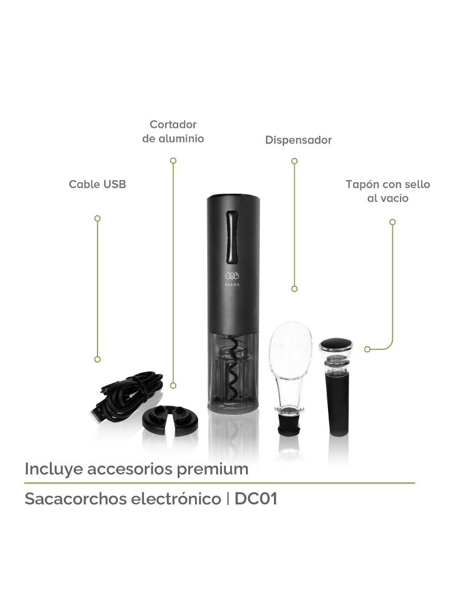 Sacacorchos eléctrico de plástico 3
