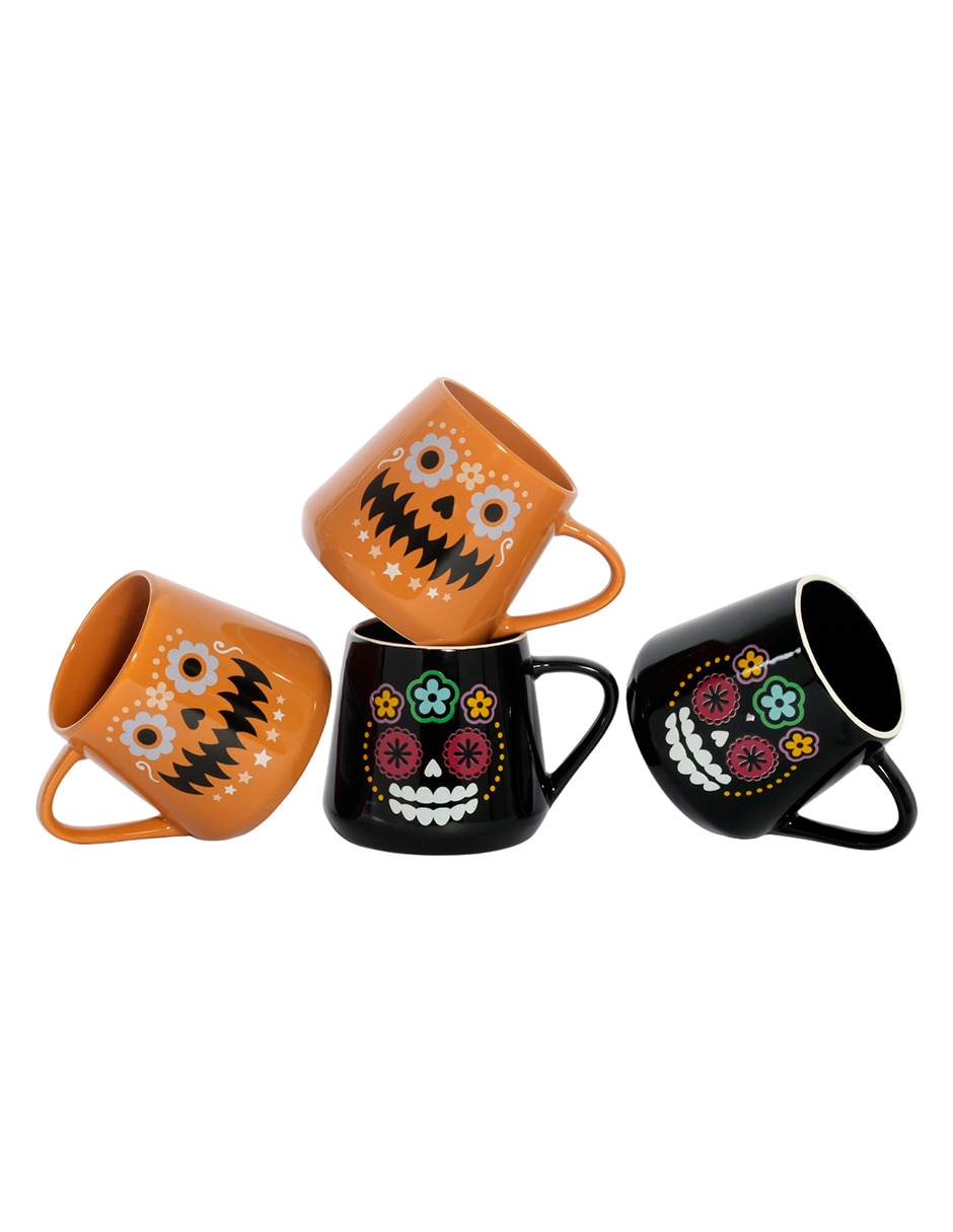 Set de tazas clásicas Halloween 4 piezas 2