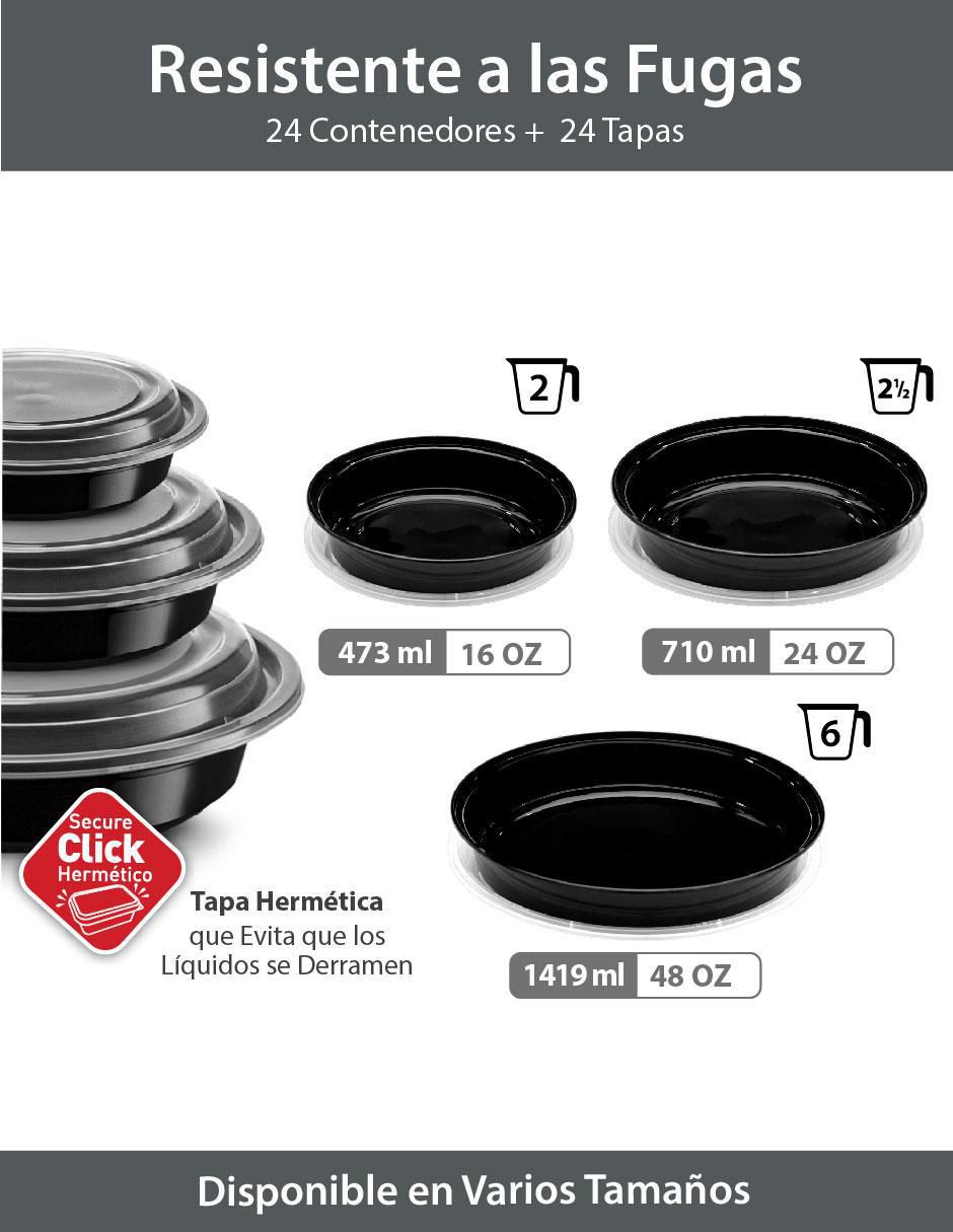 Set contenedores de plástico 24 piezas 4