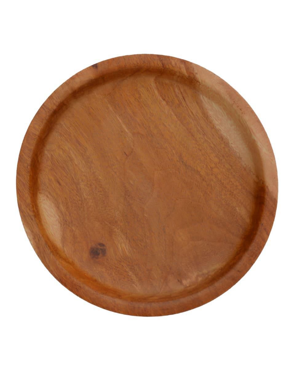 Plato postre de madera