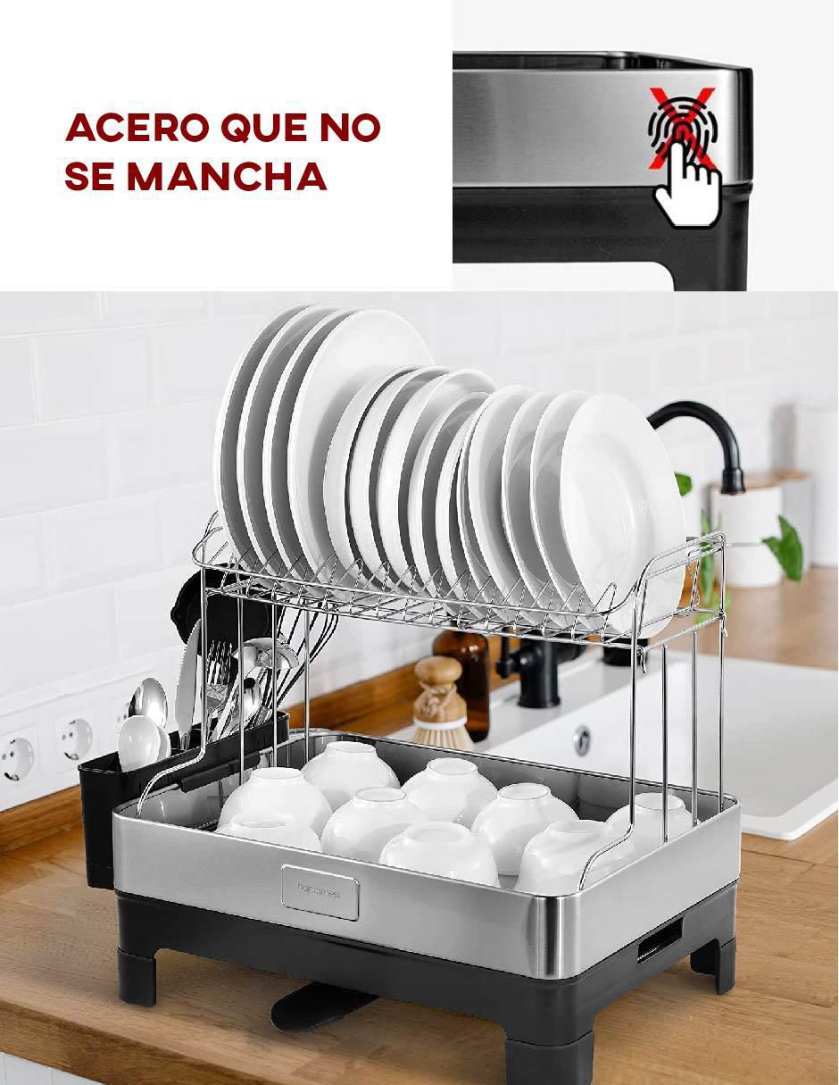 Escurridor de trastes de acero inoxidable 4