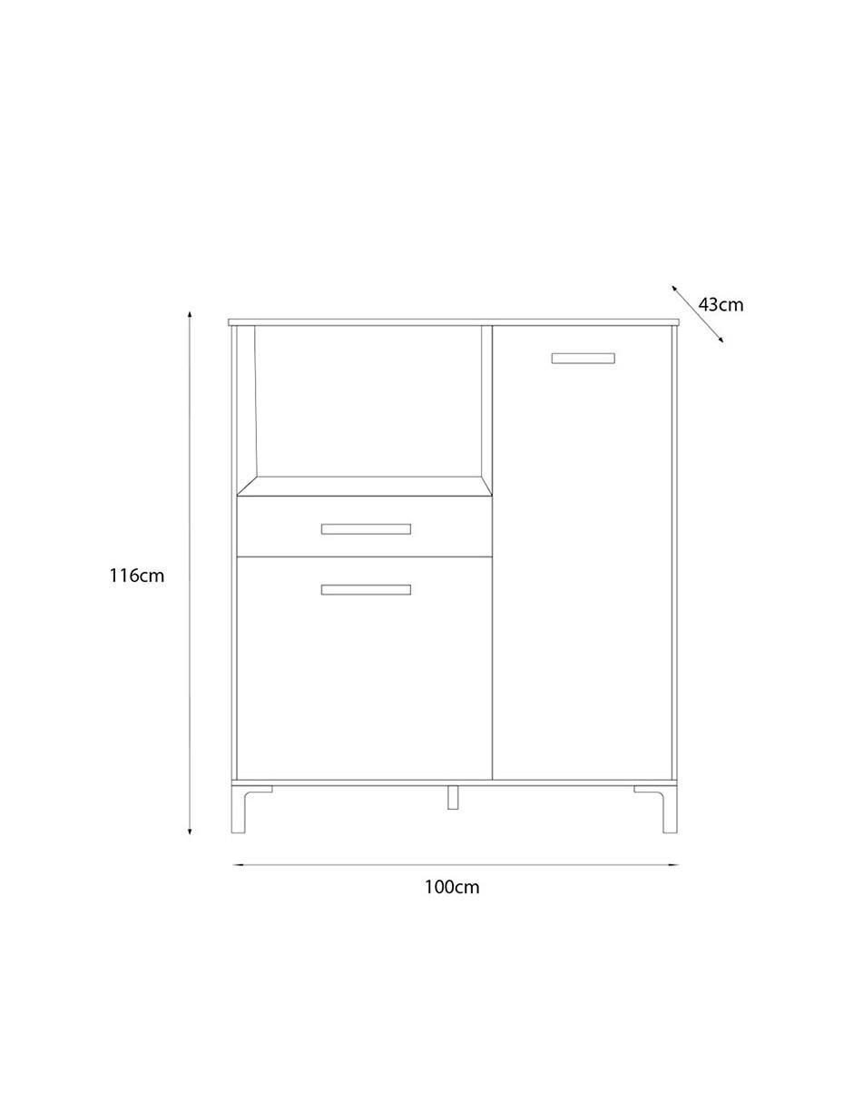 Alacena armable facility MDF 6
