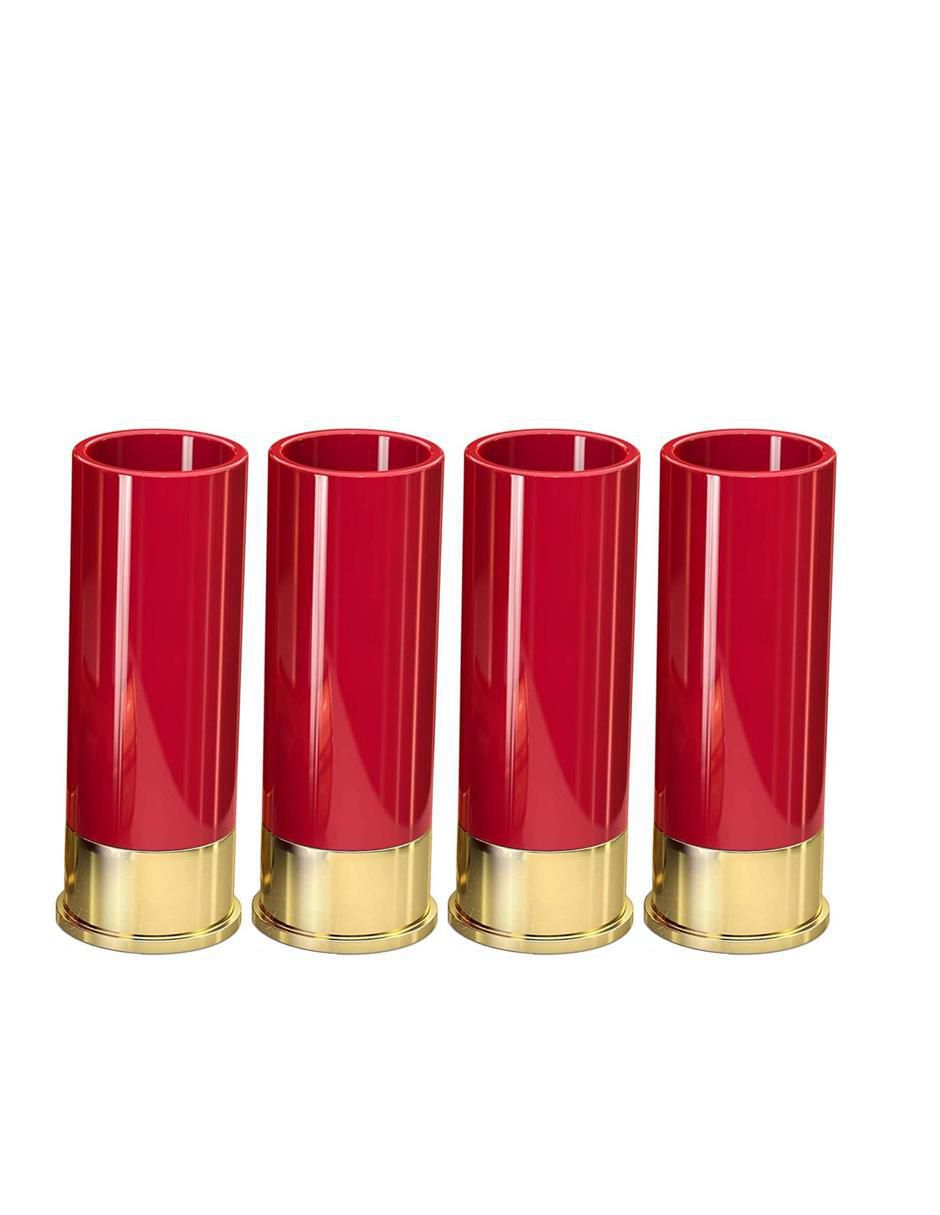 Juego de 4 vasos shot Rojo