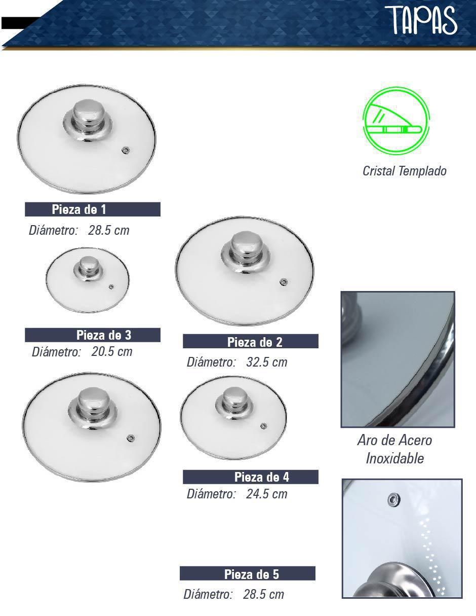 Batería de cocina de aluminio fundido antiadherente minerales naturales 10 piezas 6