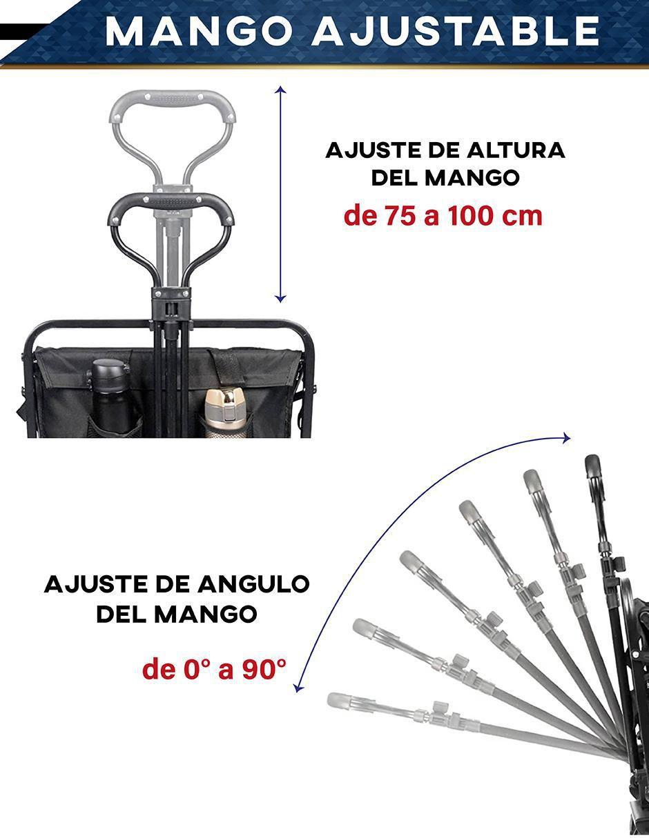 Carro de compras áreas múltiples acero 2