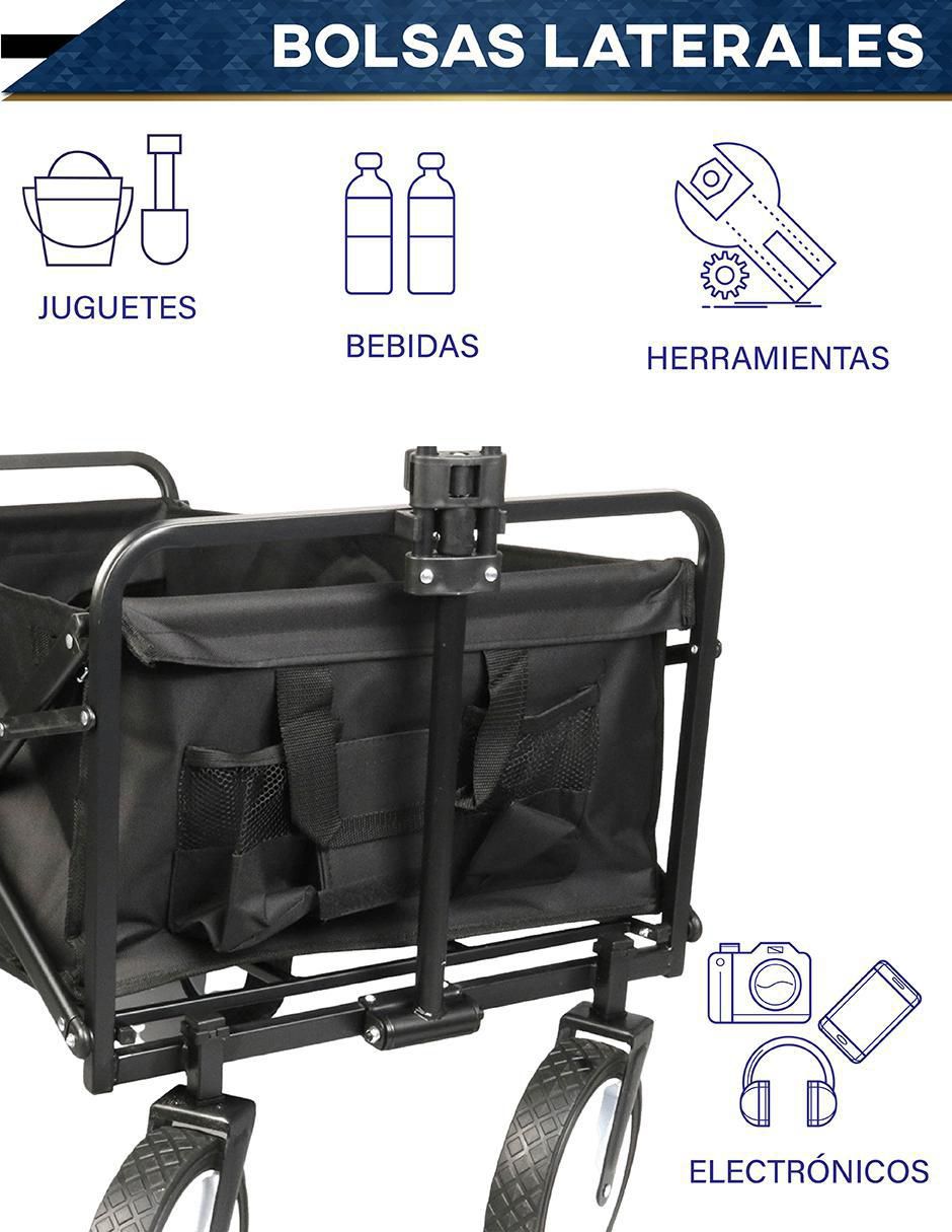 Carro de compras áreas múltiples acero 4