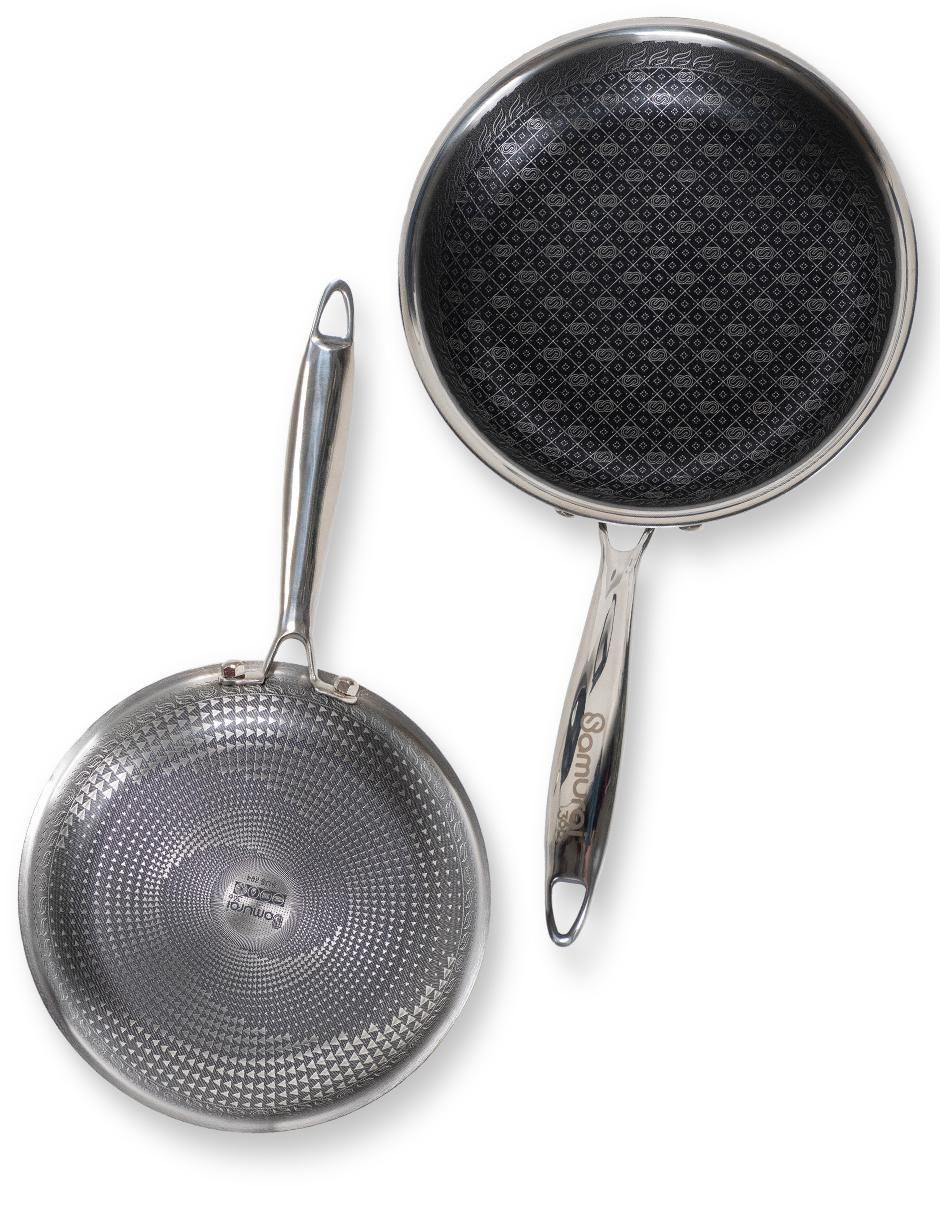 Batería de cocina Samurai de acero inoxidable antiadherente combinado 8 piezas 2