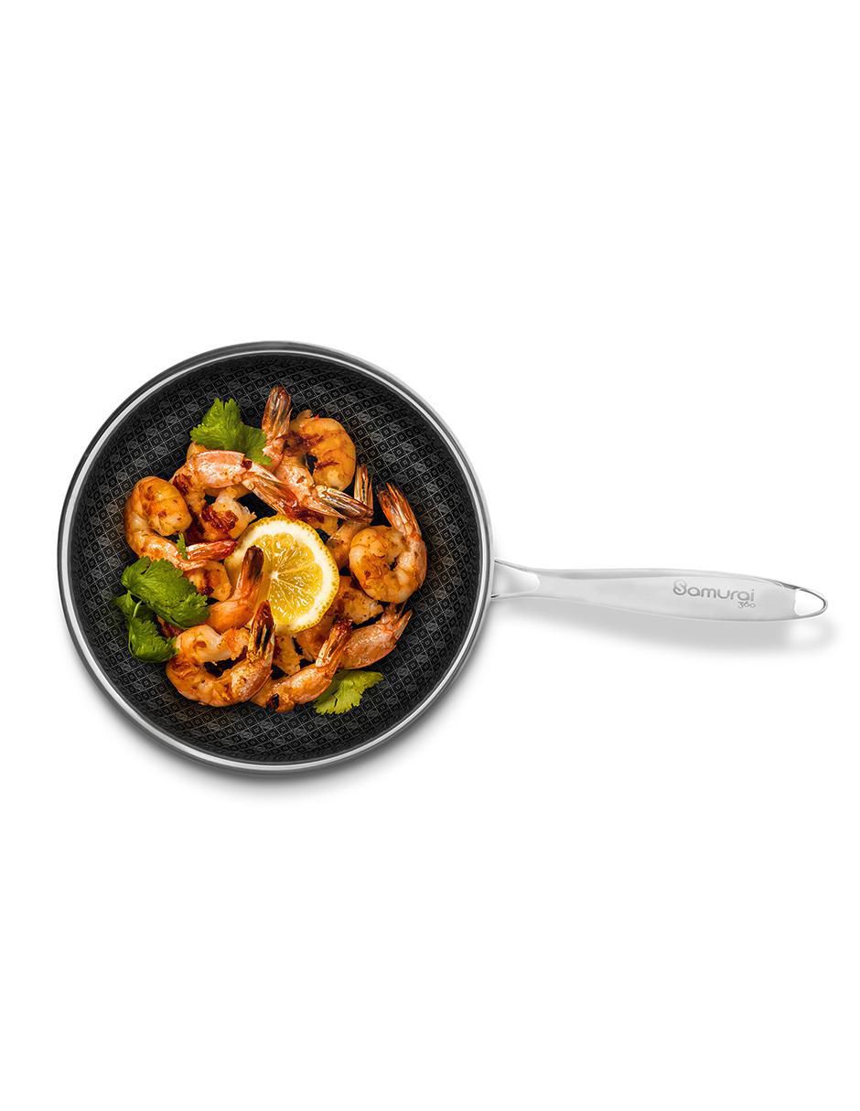 Batería de cocina Samurai de acero inoxidable antiadherente combinado 8 piezas 7