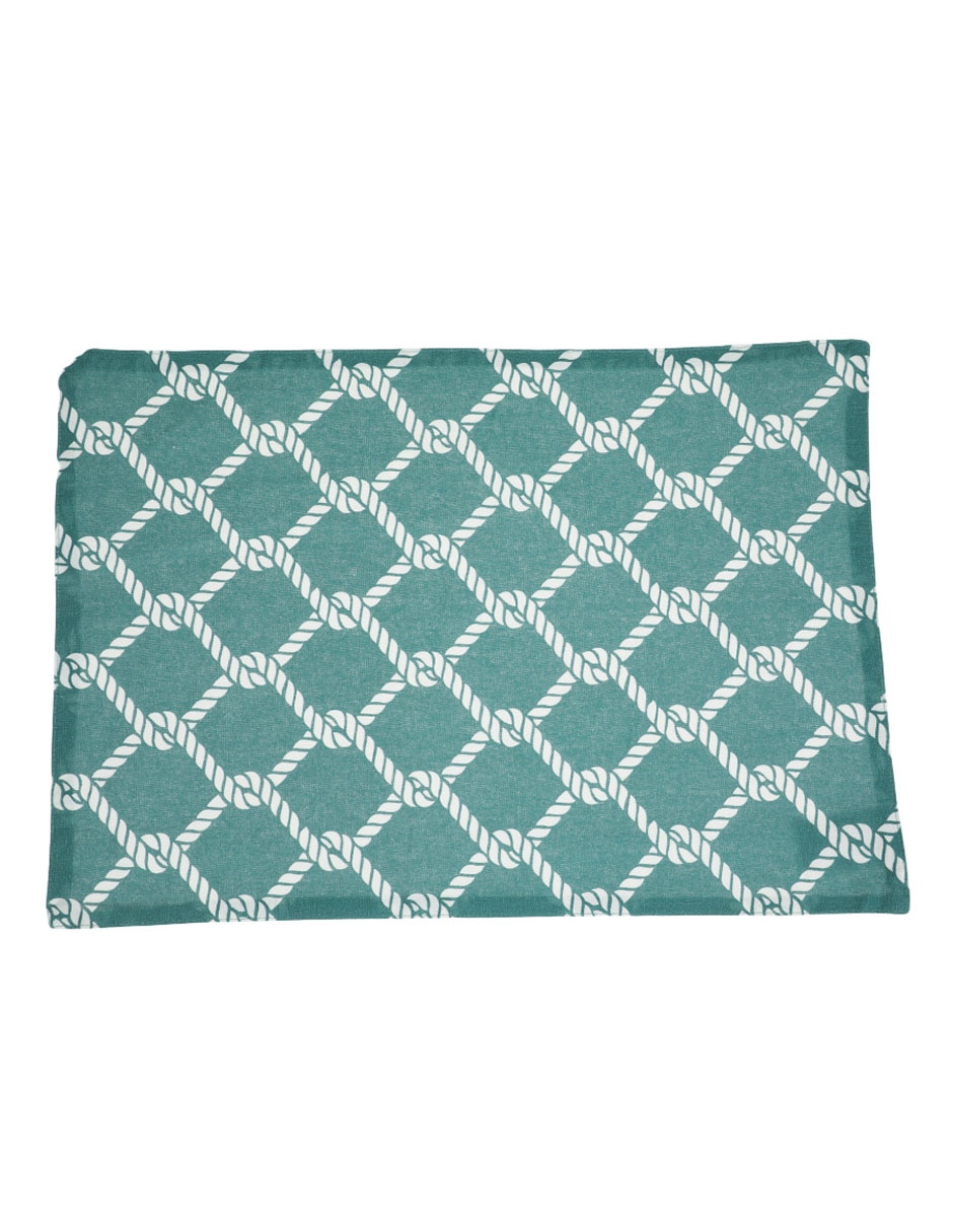 Mantel individual rectangular de algodón