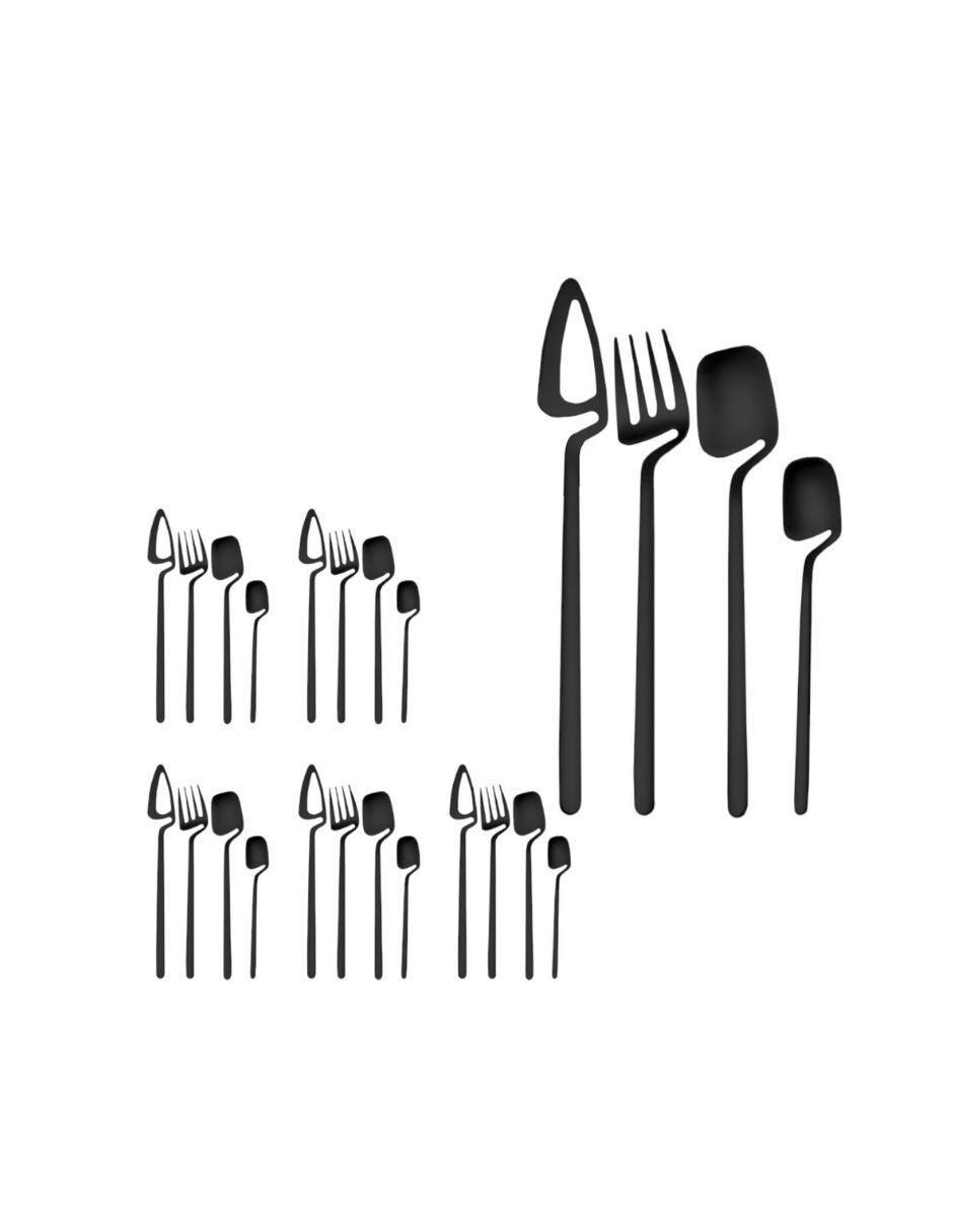 Set cubiertos de acero 24 piezas Set cubiertos de acero 24 piezas