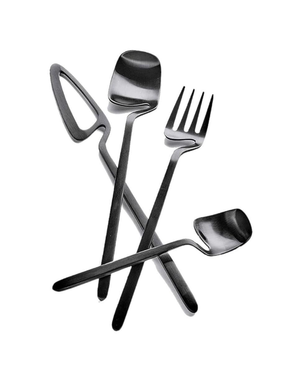 Set cubiertos de acero 24 piezas 2