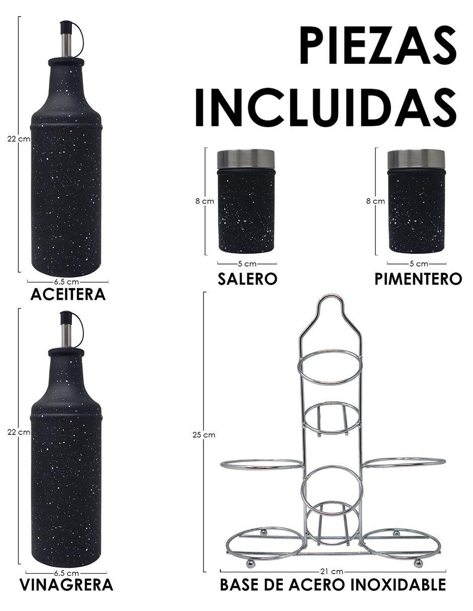 Set de aceite y vinagre de silicón 9