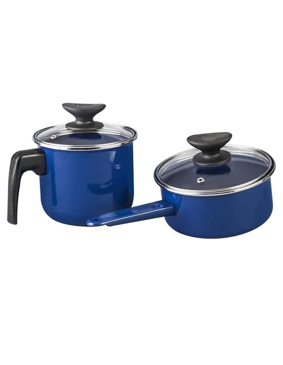 Batería de cocina Albania de acero vitrificado antiadherente convencional 10 piezas 4