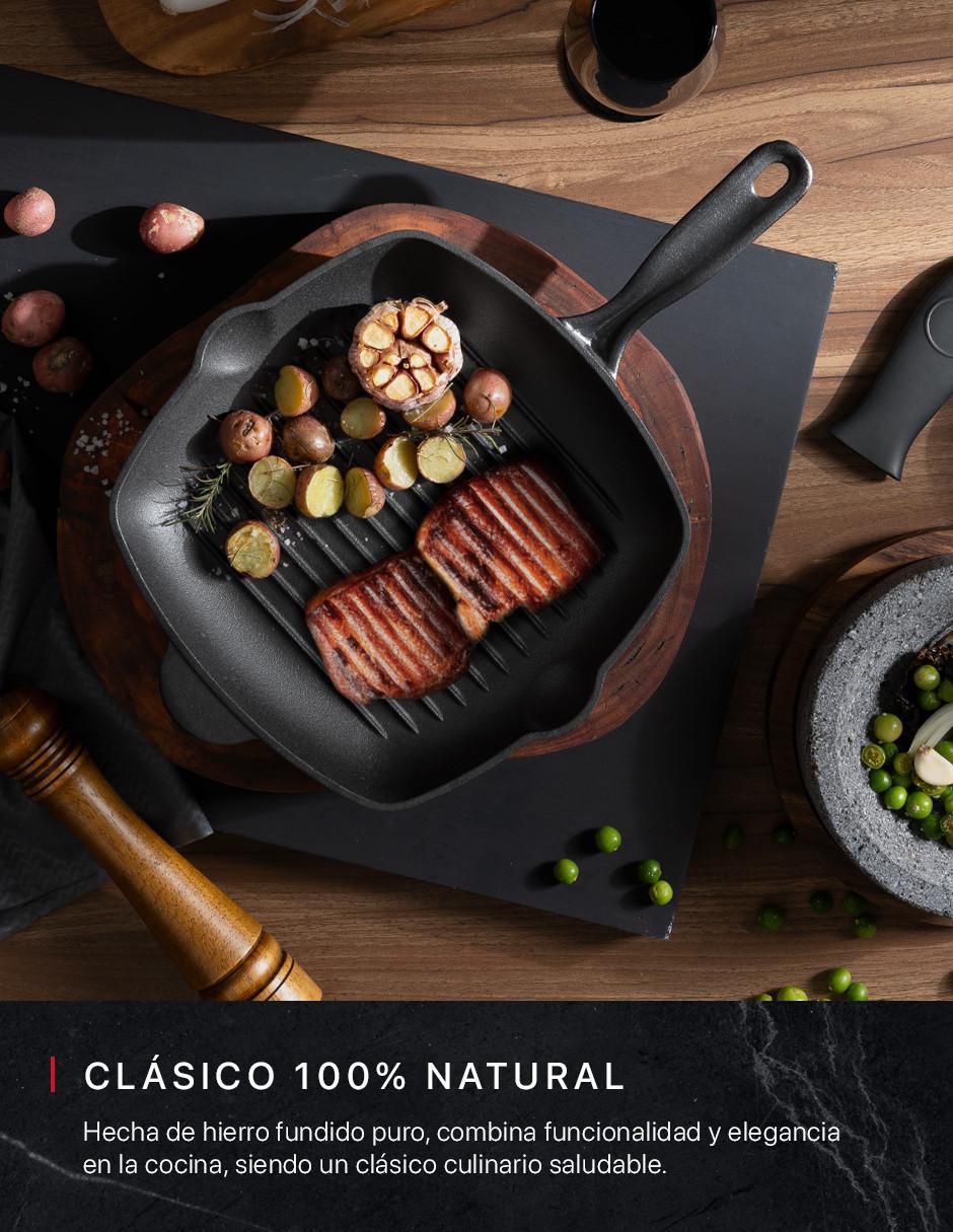 Sartén grill de hierro fundido 2