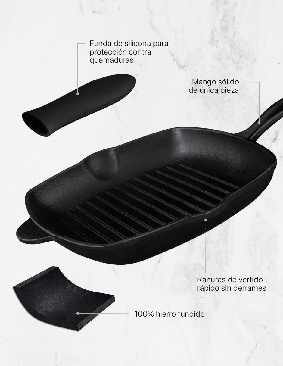 Sartén grill de hierro fundido 3