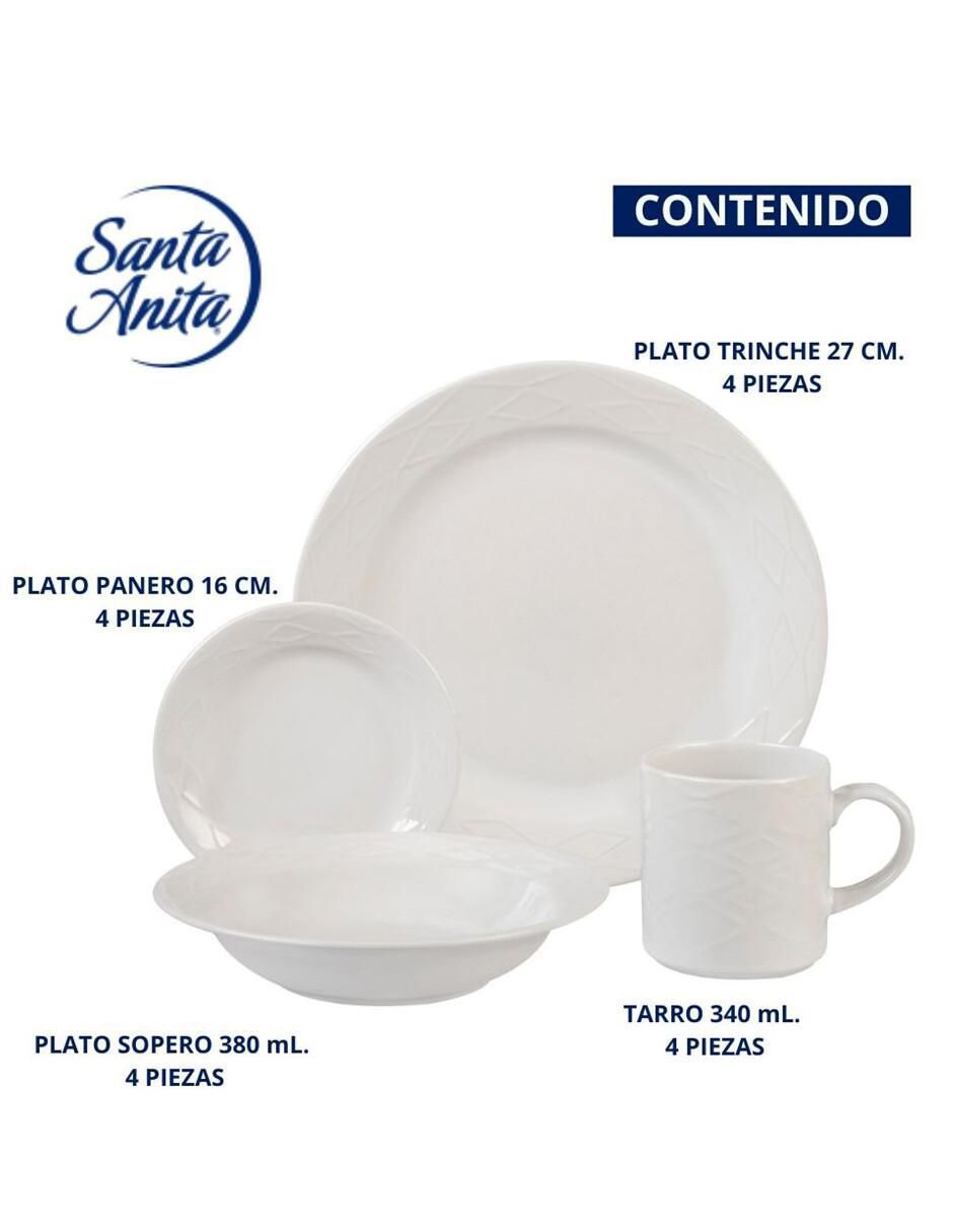 Vajilla cerrada diamonds de cerámica para 4 personas 5