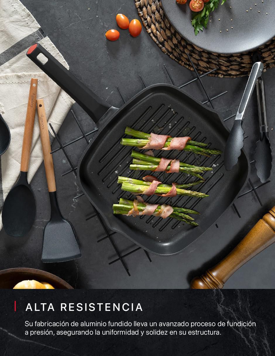 Sartén grill de aluminio fundido 2