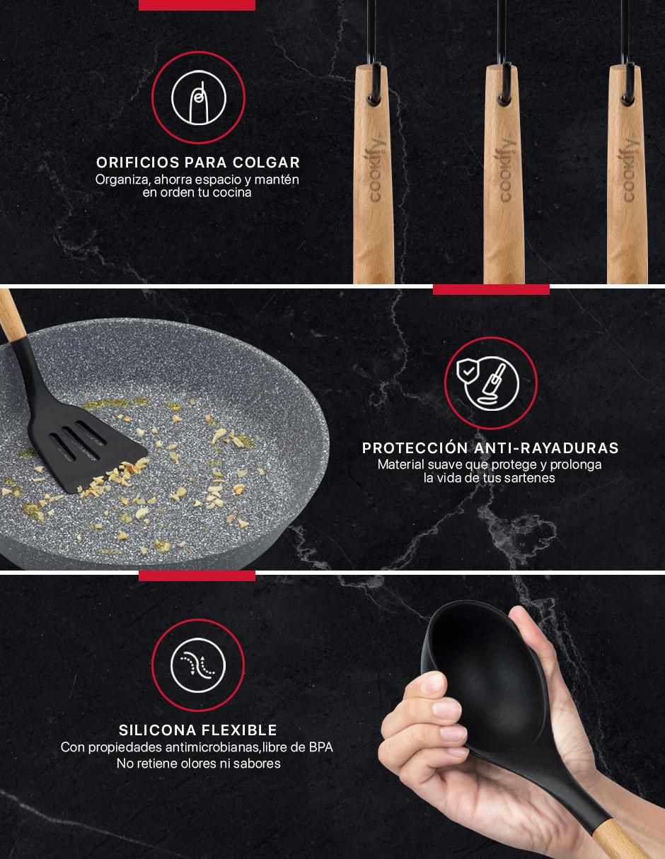 Set utensilios de silicón 3