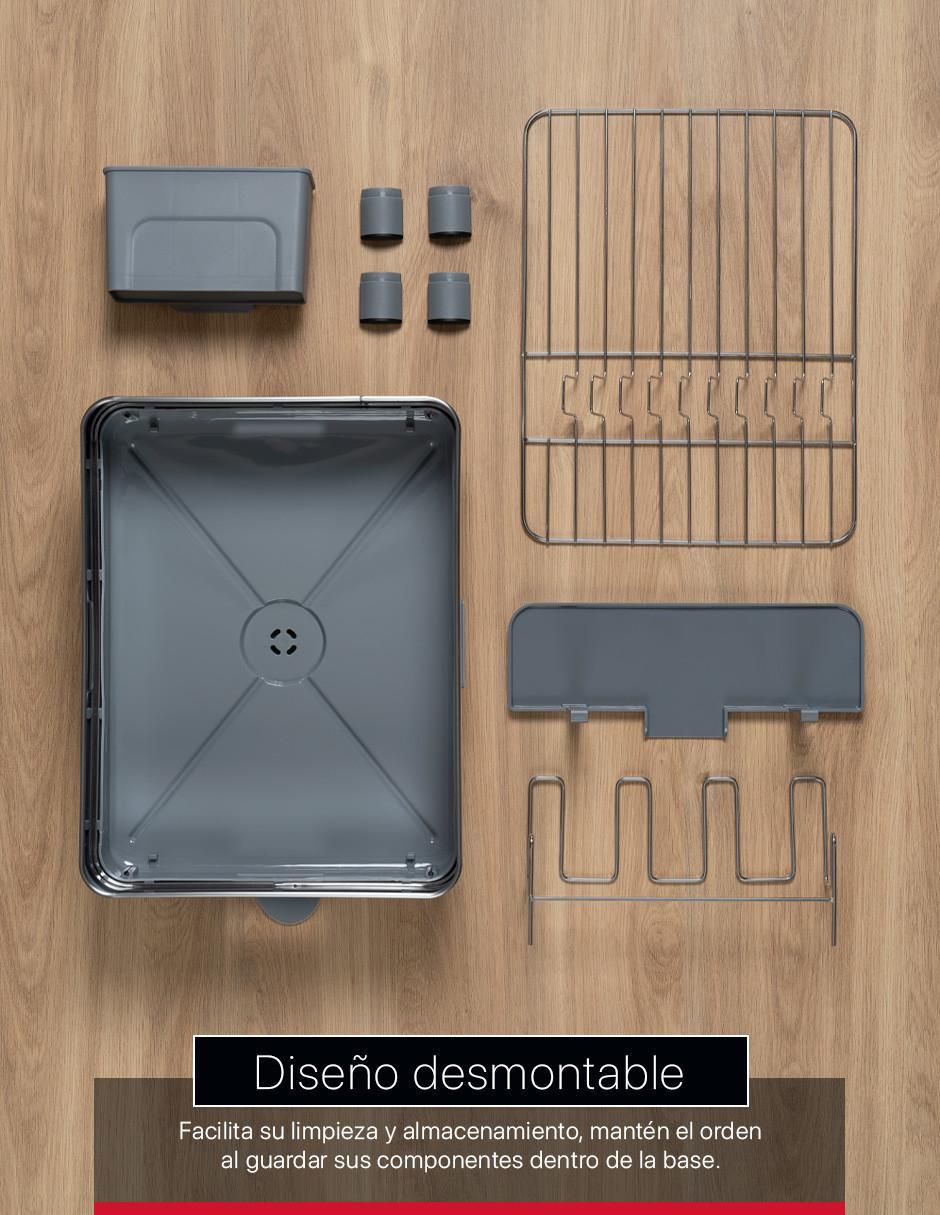 Escurridor de trastes de acero inoxidable 6