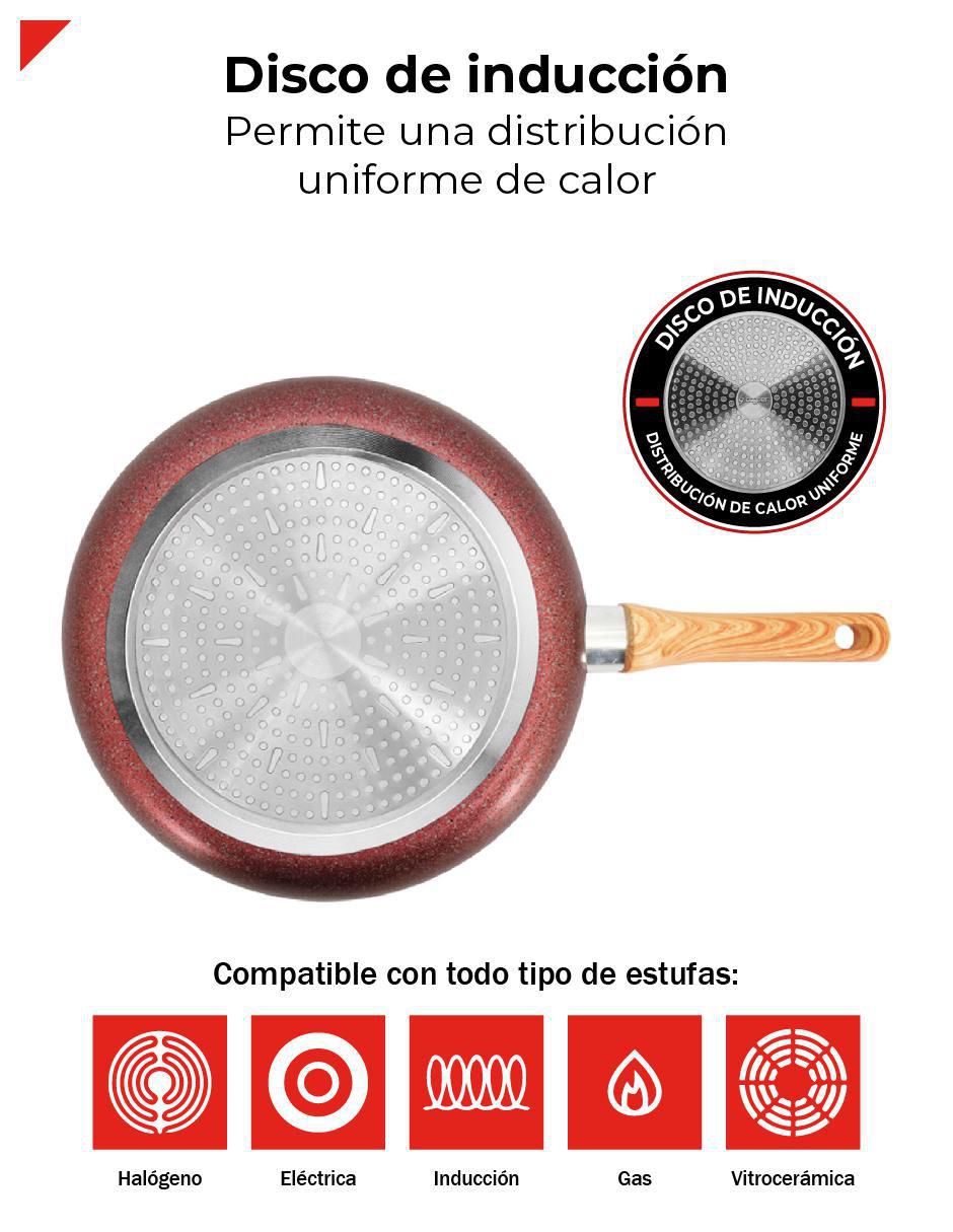 Comal Marble Ruby aluminio 6