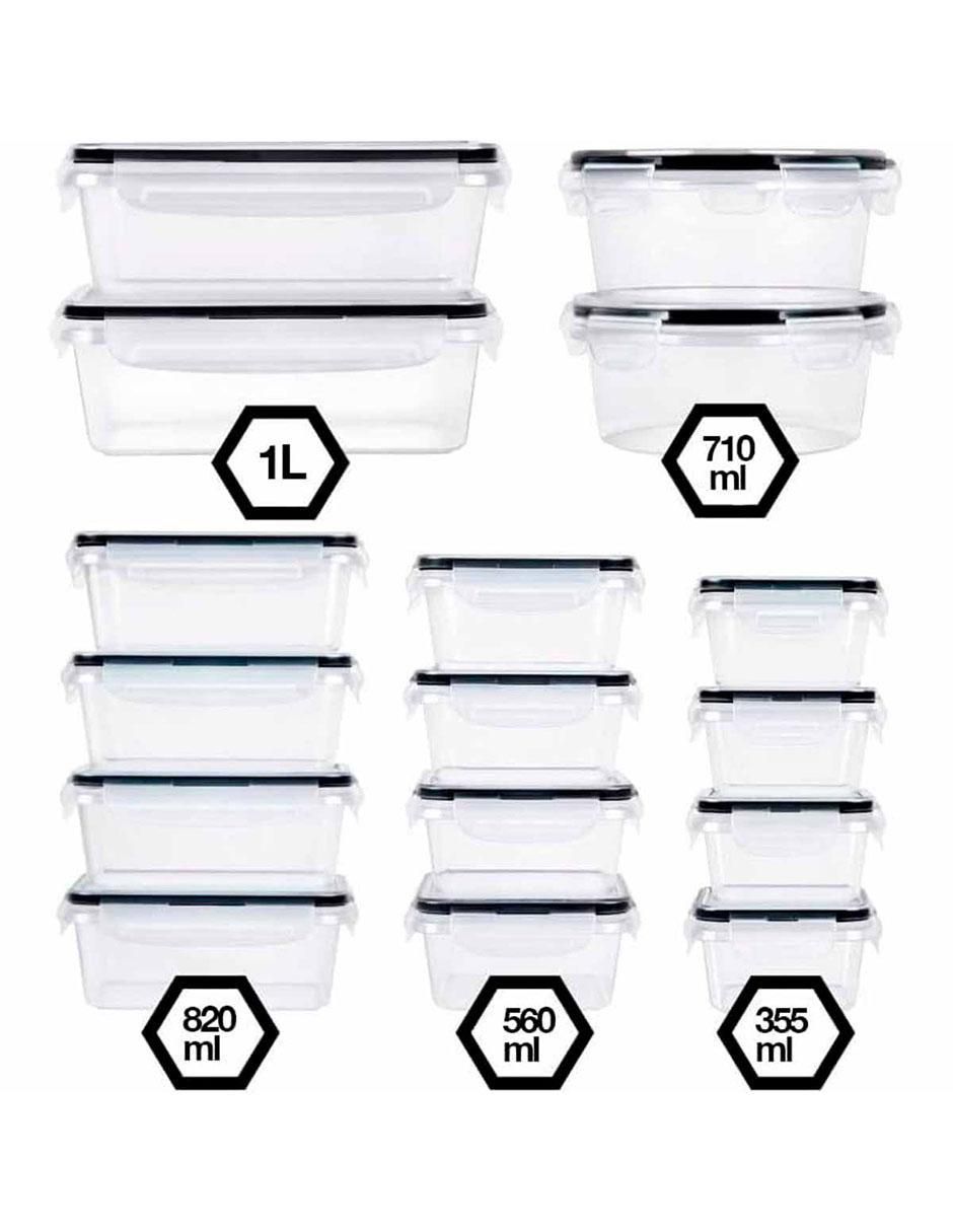 Set contenedores de plástico 32 piezas 5