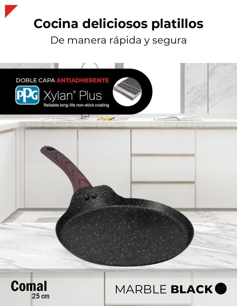 Comal Marble Black aluminio 2