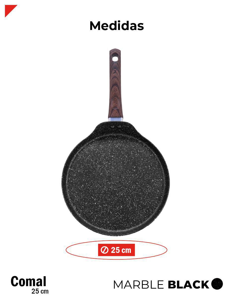Comal Marble Black aluminio 8