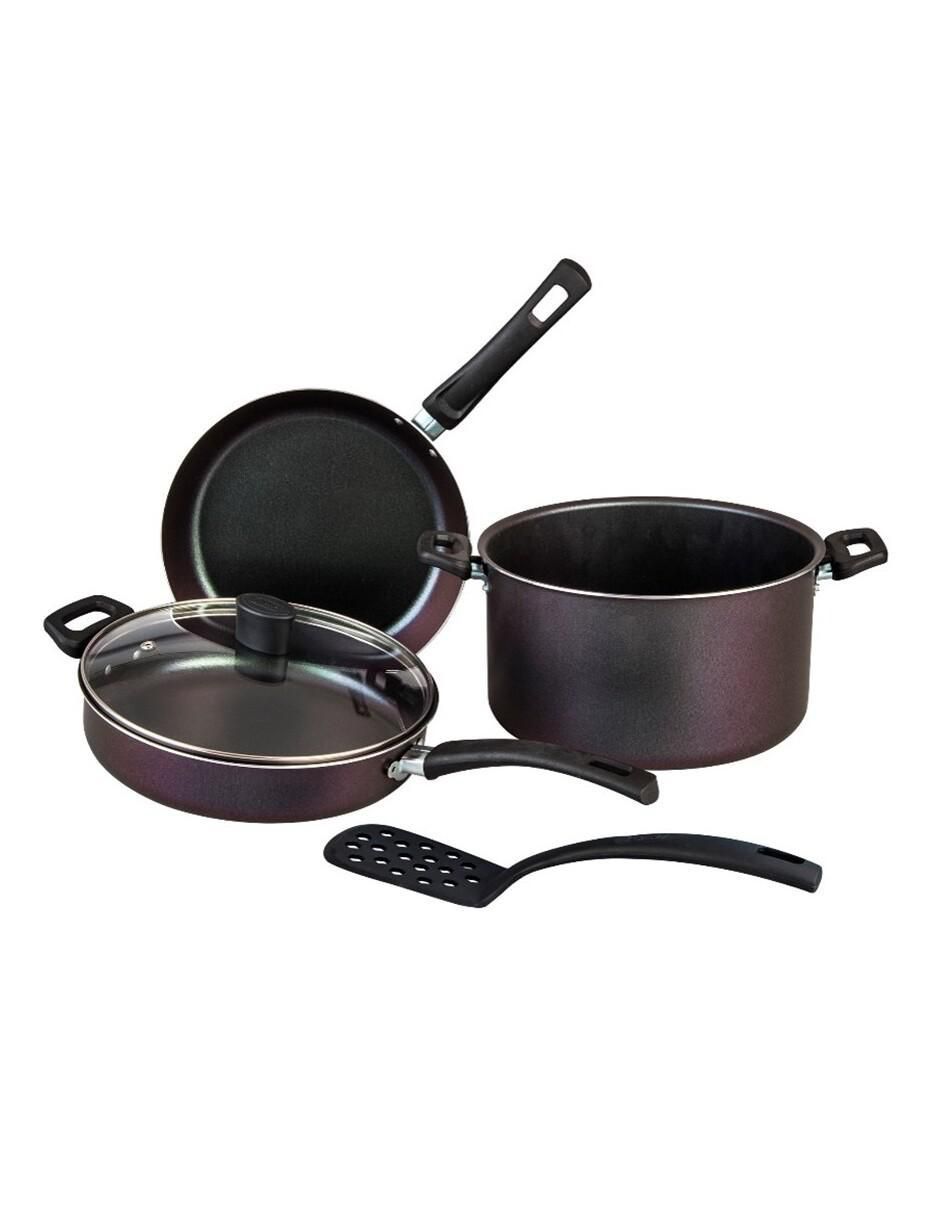Batería de cocina Aura de aluminio antiadherente sin PFOA 5 piezas