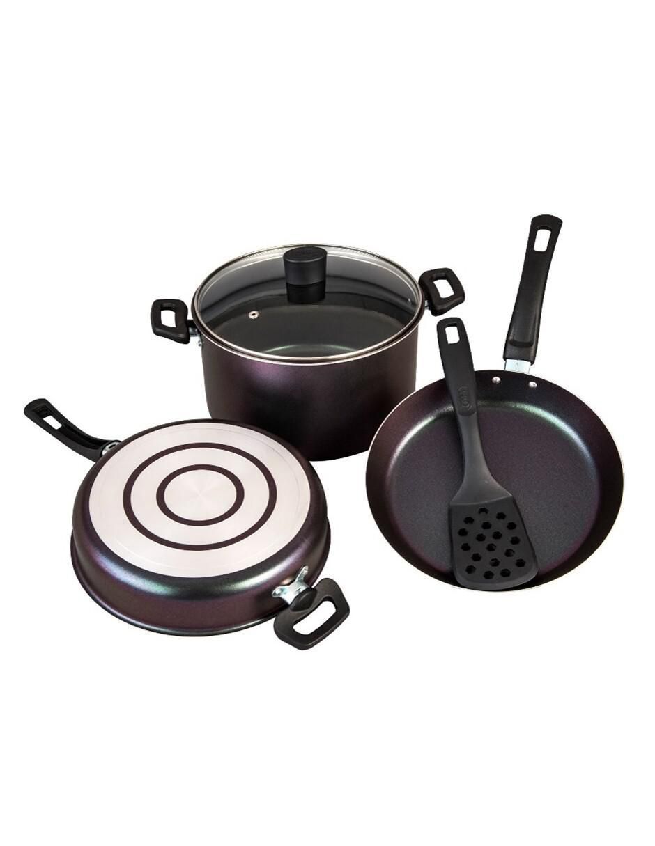 Batería de cocina Aura de aluminio antiadherente sin PFOA 5 piezas 2