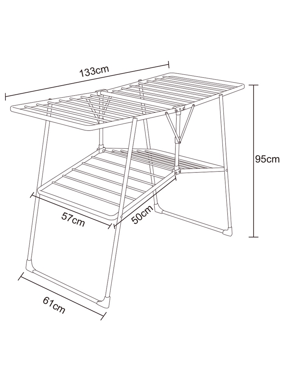 Tendedero plegable de acero inoxidable 11