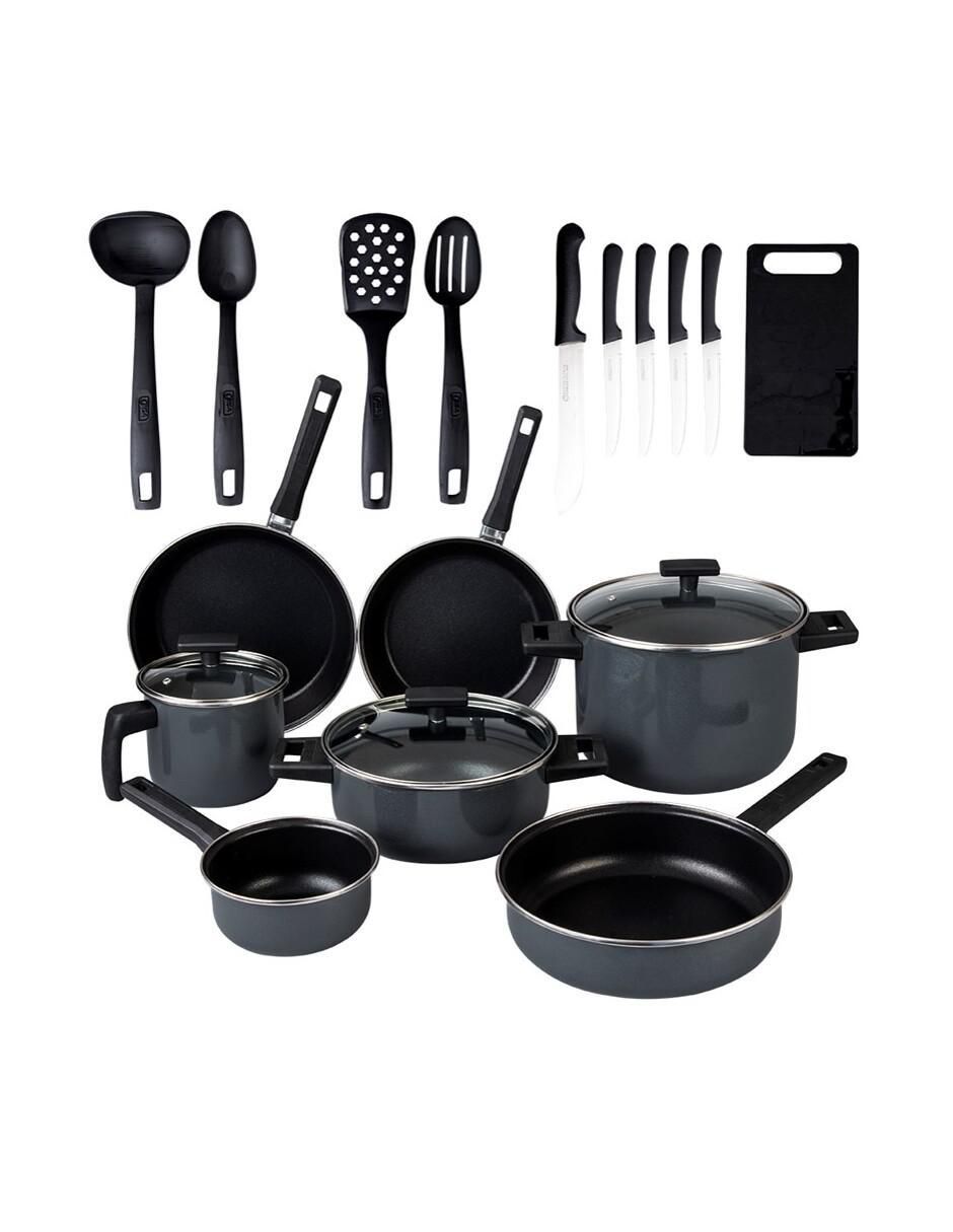 Batería de cocina Duramax de acero vitrificado antiadherente convencional 20 piezas 2