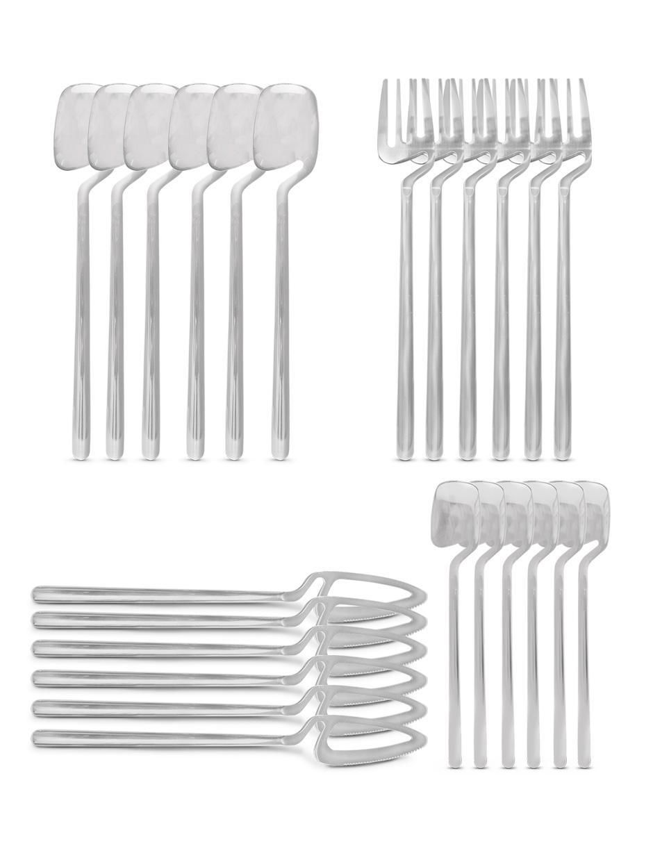 Set cubiertos de acero inoxidable 24 piezas