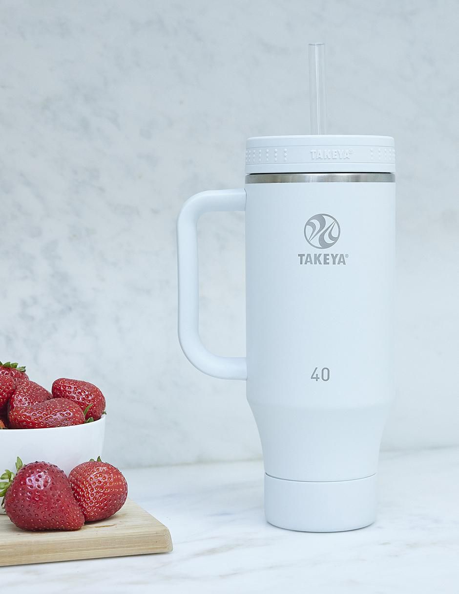 Termo takeya "de" acero inoxidable tumblers 40oz "con tapa" rosca 1.2 l