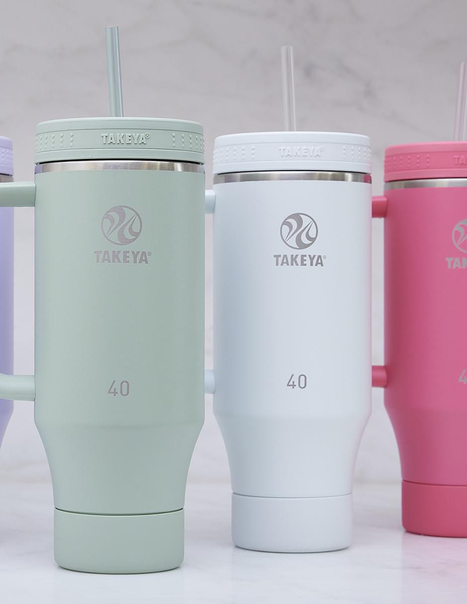 Termo takeya "de" acero inoxidable tumblers 40oz "con tapa" rosca 1.2 l
