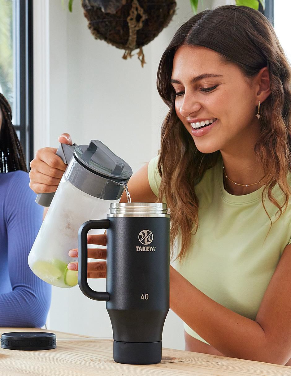 Termo de acero inoxidable Tumblers con tapa rosca 1.2 L 4