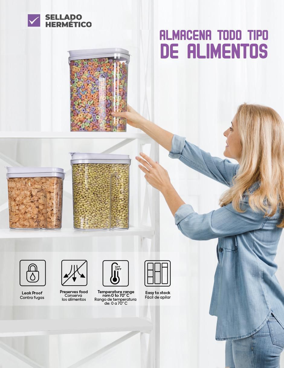 Frasco de almacenamiento de plástico 2