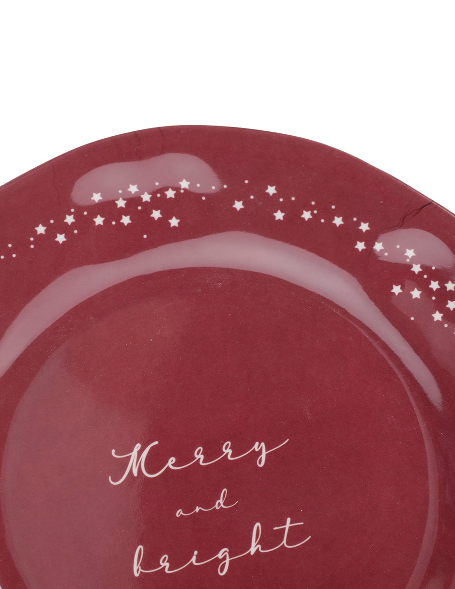 Plato trinche navideño de melamina