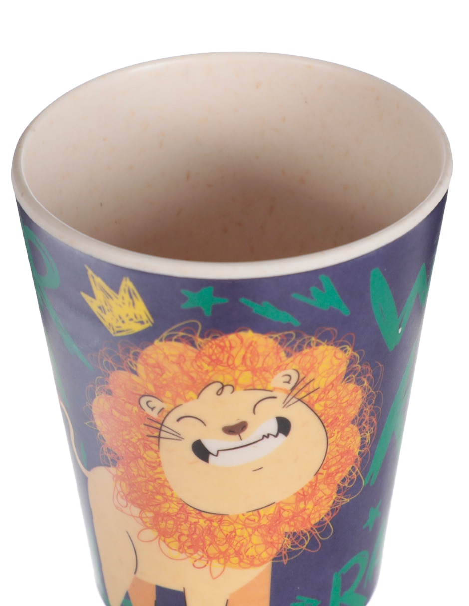 Vajilla infantil león de melamina 12