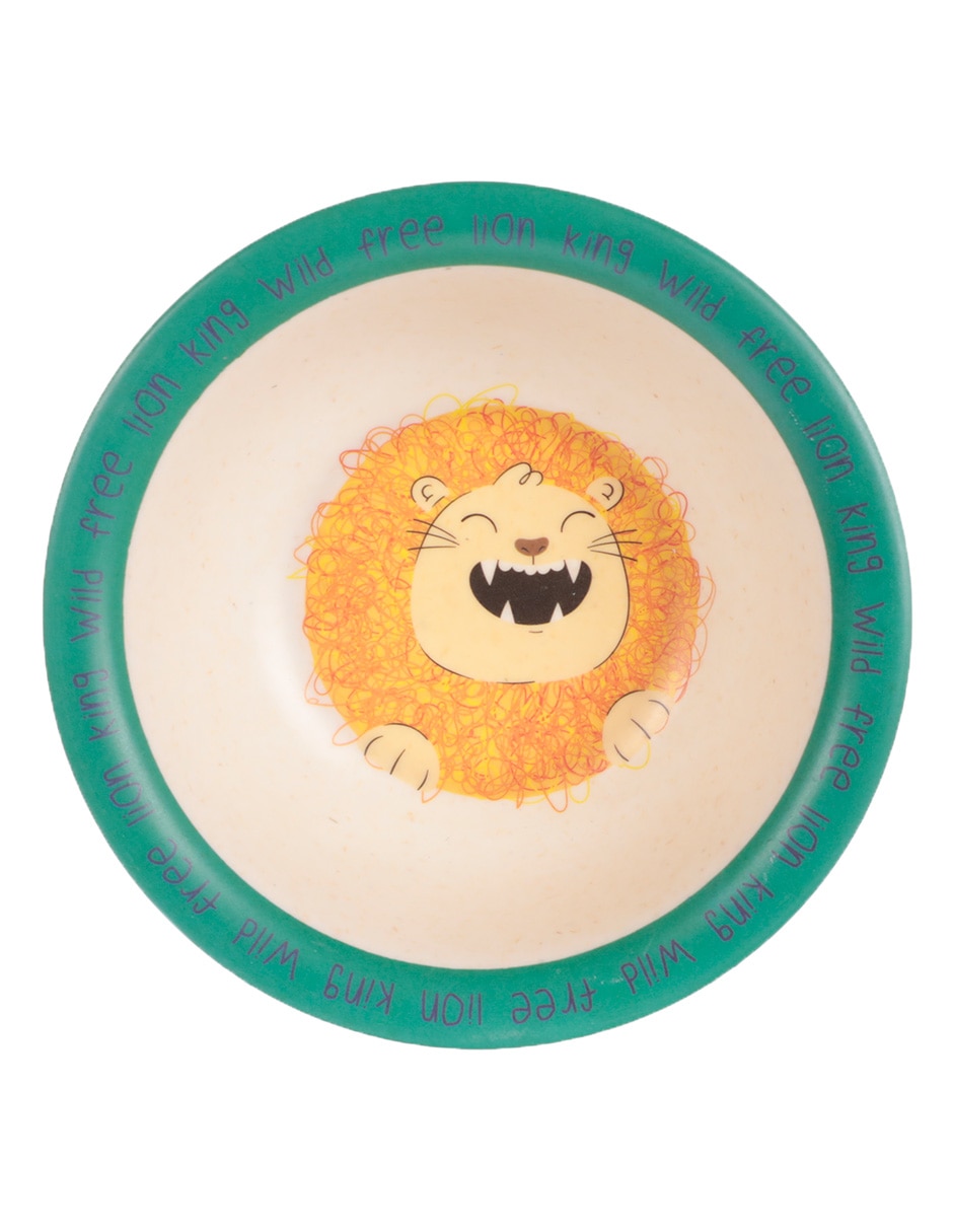 Vajilla infantil león de melamina 3