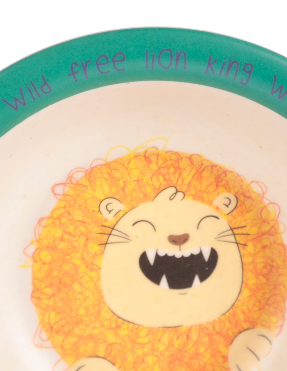 Vajilla infantil león de melamina 4