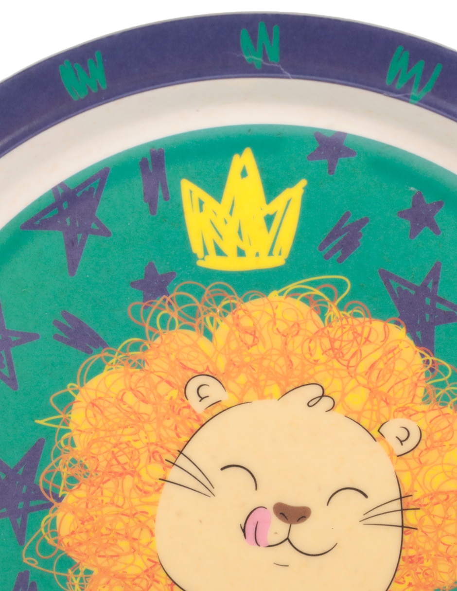 Vajilla infantil león de melamina 7