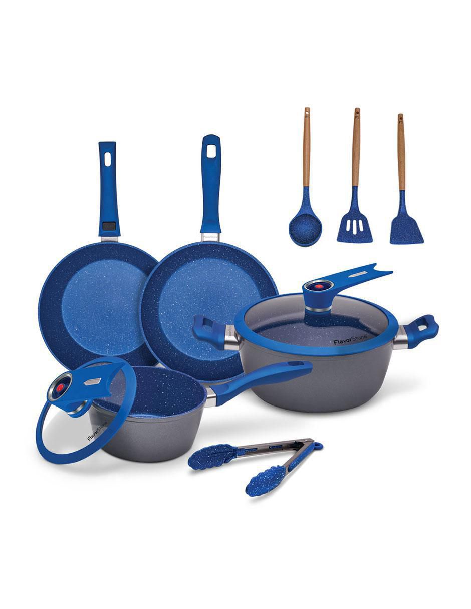 Batería de cocina Light Grande de acero inoxidable antiadherente combinado 10 piezas