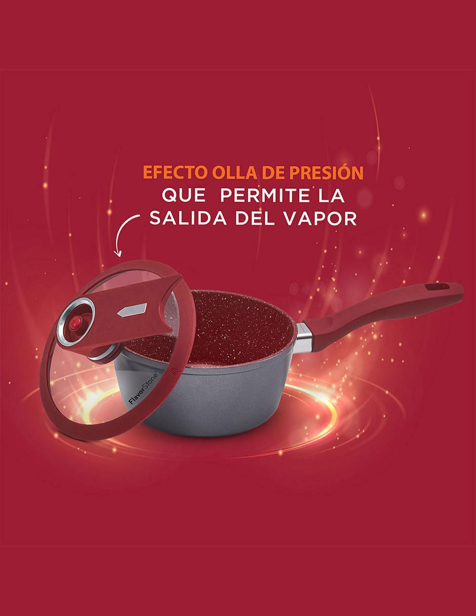 "batería de cocina" flavorstone flavorstone light grande set 10 piezas "de" acero inoxidable "antiadherente" combinado 10 piezas "piezas"