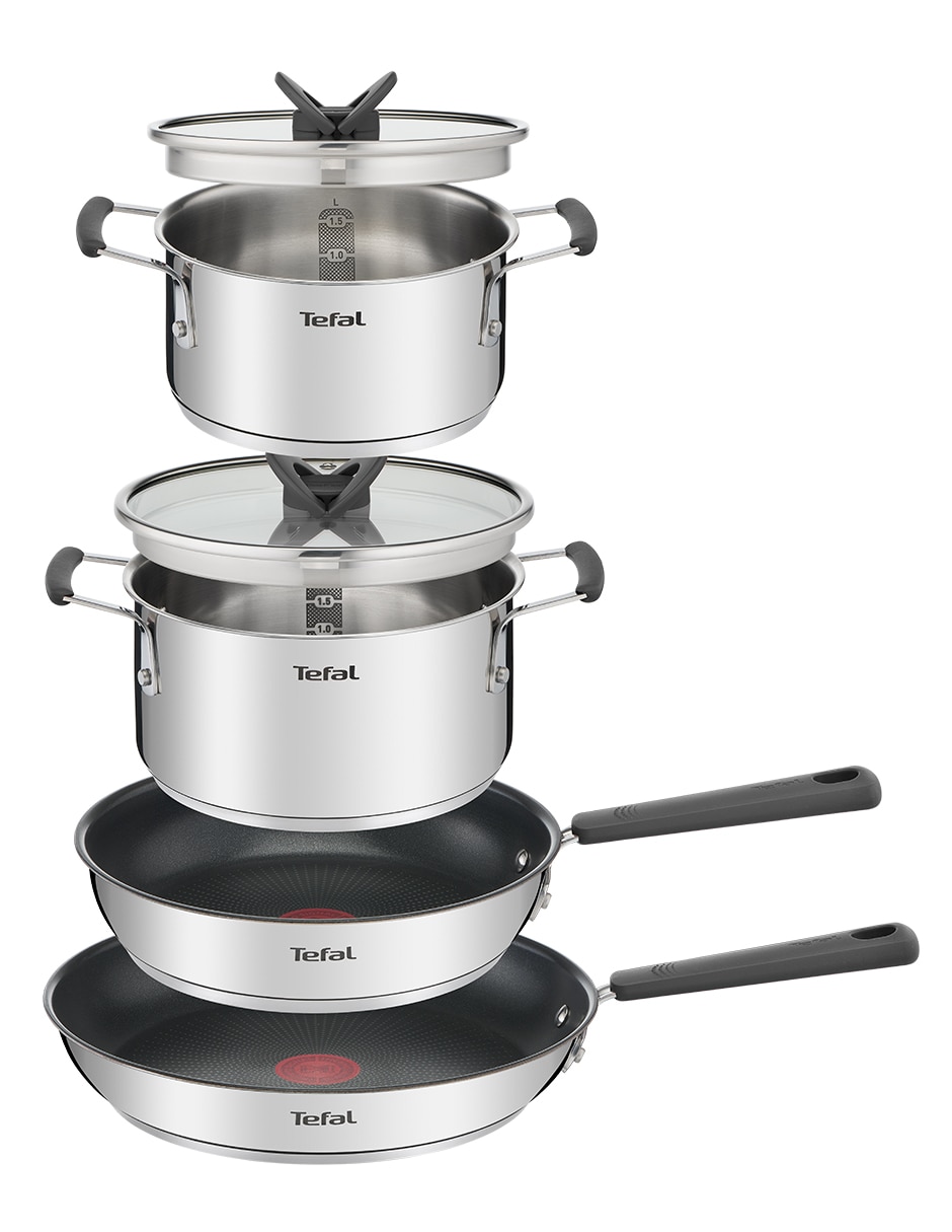 Batería de cocina de acero inoxidable antiadherente convencional 6 piezas 4