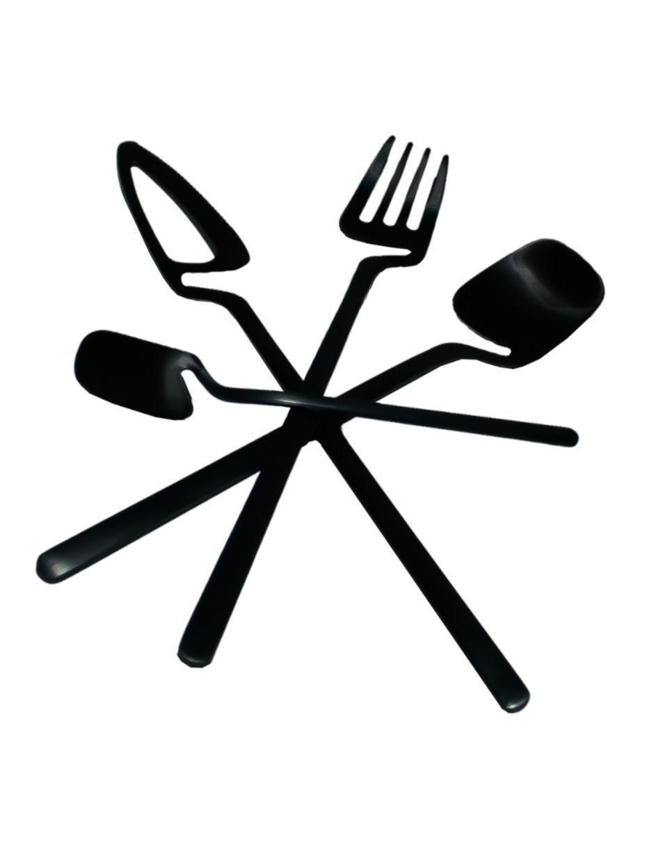 Set cubiertos de acero inoxidable 4 piezas 2