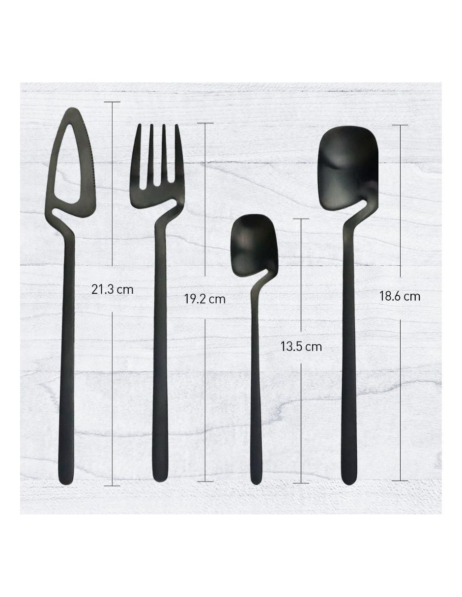 Set cubiertos de acero inoxidable 4 piezas 5