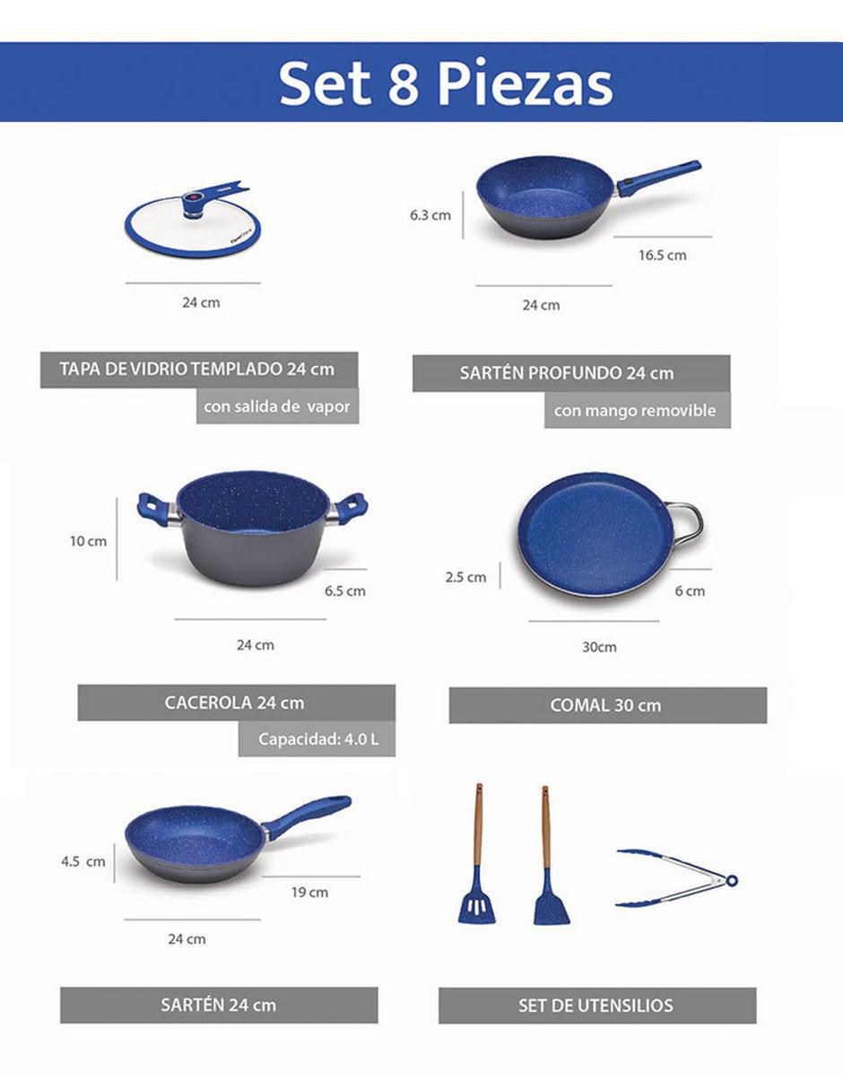 Batería de cocina Master de acero inoxidable antiadherente combinado 8 piezas 3