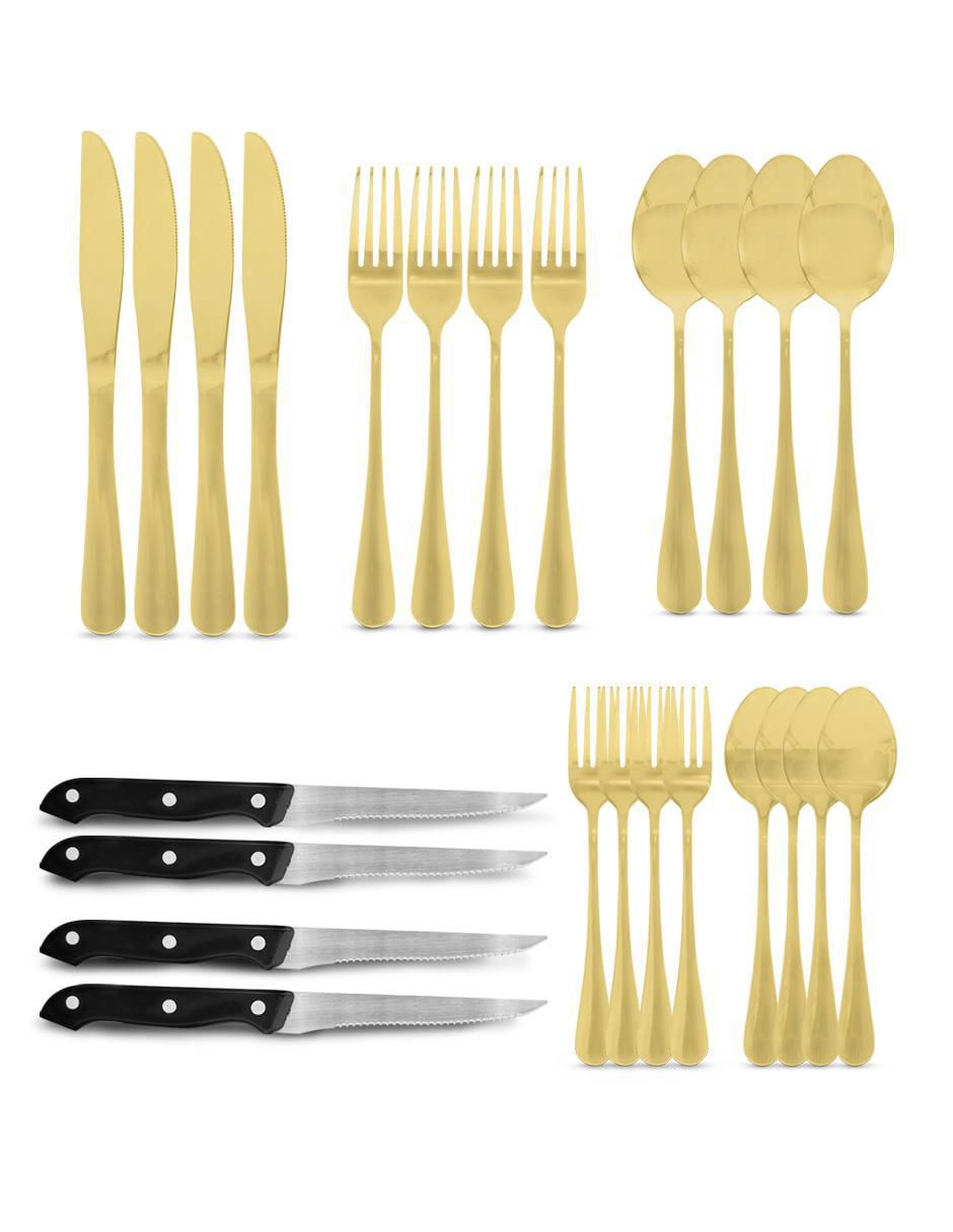 Set cubiertos de acero inoxidable 24 piezas