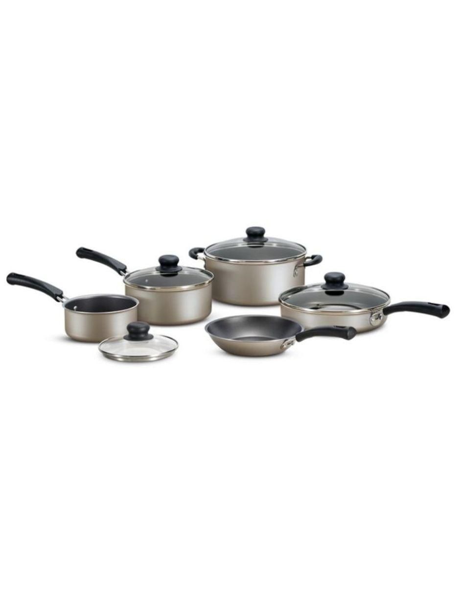 Batería de cocina Champange de aluminio antiadherente convencional 9 piezas